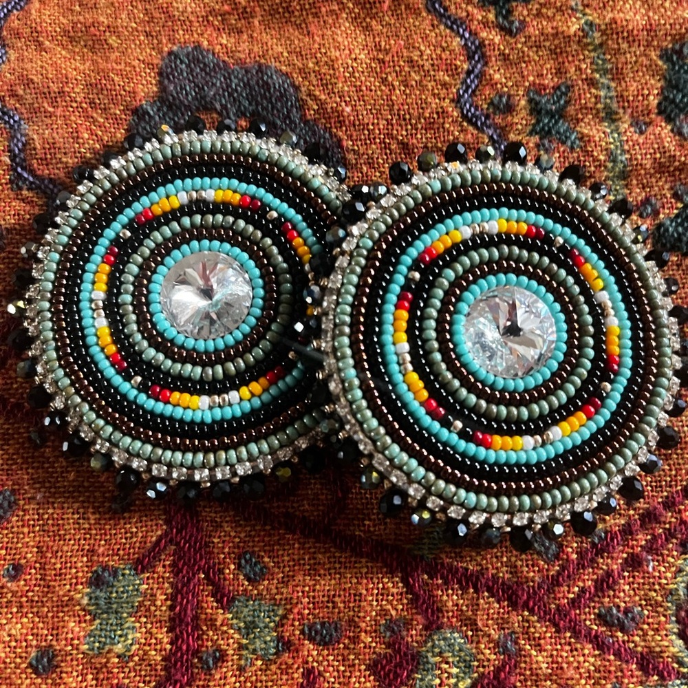 Indigenous Beaded Earrings Large